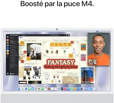 Puce M4 : gestion de tâches gourmandes en simultané sur l'écran iMac (photo Amazon.fr)