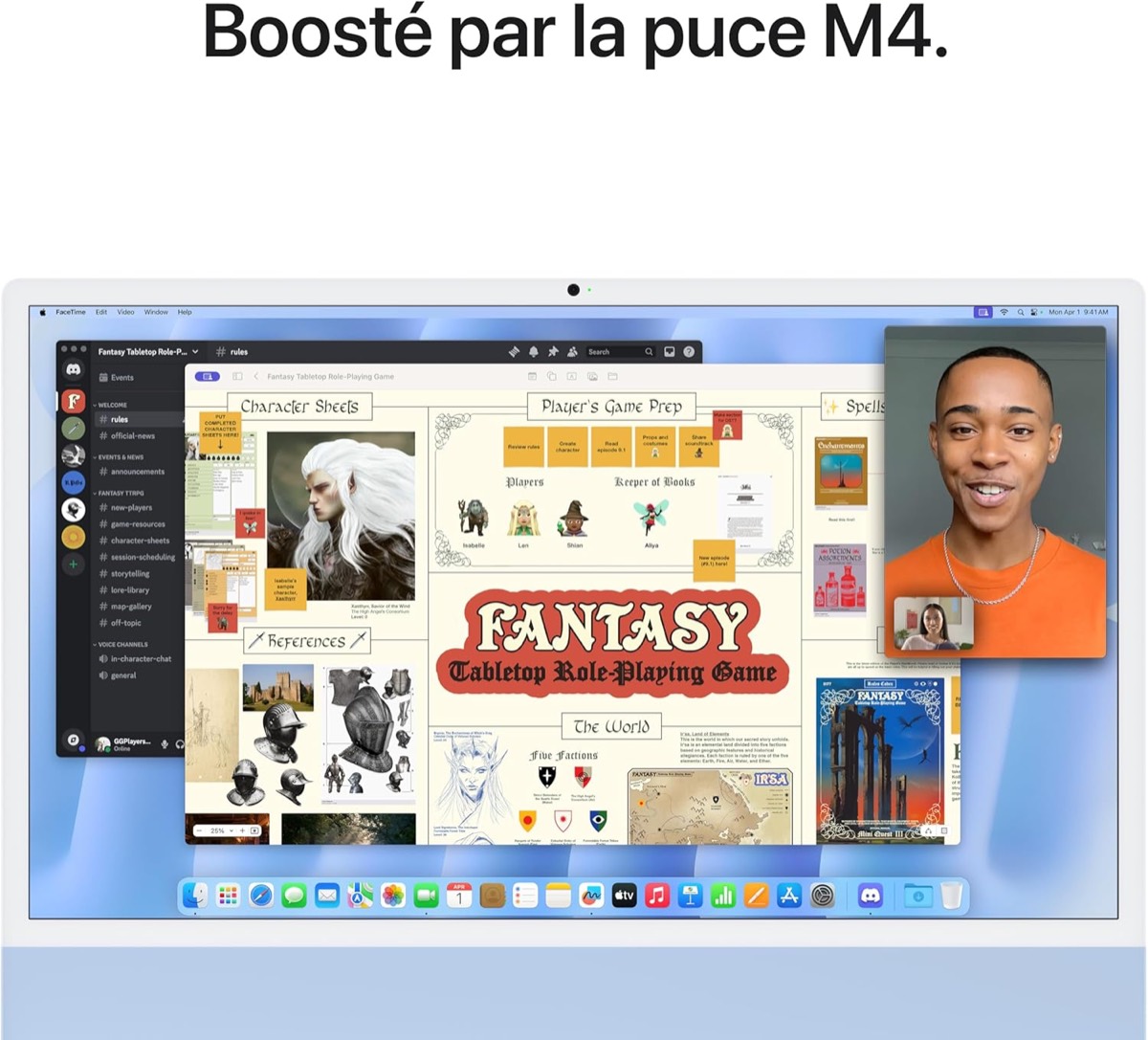 Vue produit de l'iMac M4 24 pouces (photo Amazon.fr)