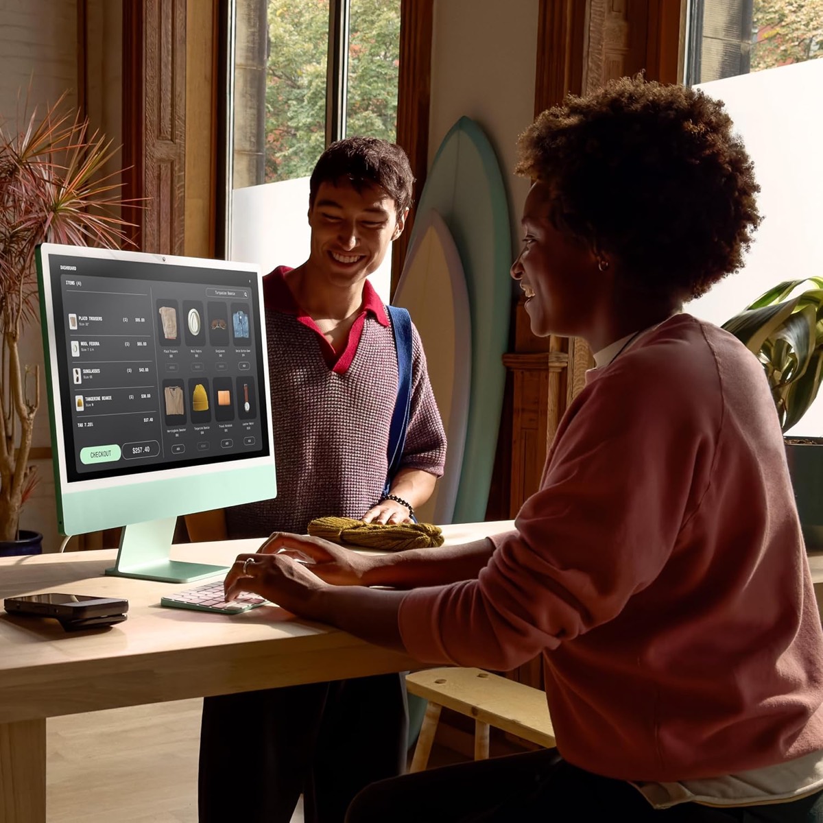 Vue produit de l'iMac M4 24 pouces (photo Amazon.fr)
