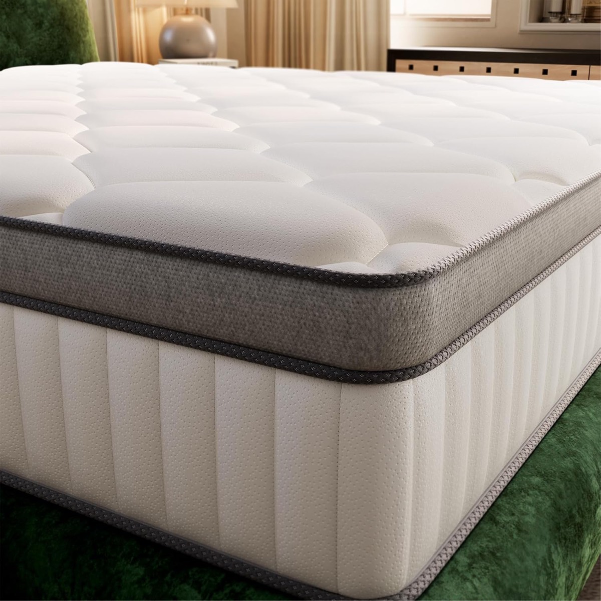 TXO Matelas 140x190 hybride anti-boulochage, 25 cm